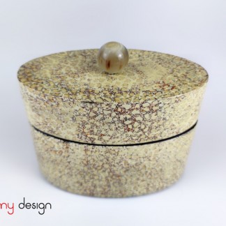  Oval box attached with eggshells and horn on cap/ Size L